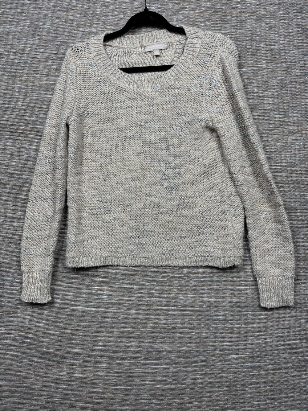Banana Republic Knit Sweater Women Size M Beige Long Sleeve Chunky Classic